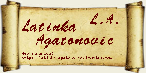 Latinka Agatonović vizit kartica